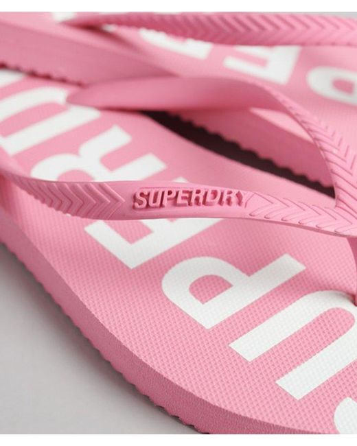 Superdry Pink & Co Code Core Sport Flip Flops