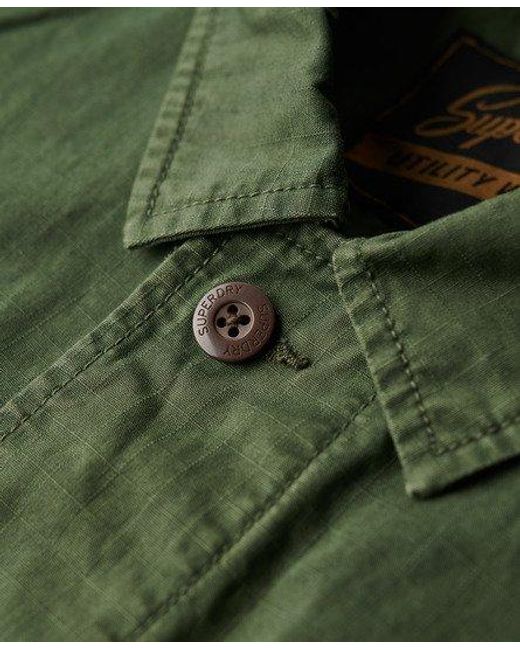 Superdry Green Military Overshirt Jacket for men