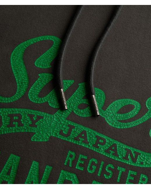 Superdry Green Standard Script Hoodie for men