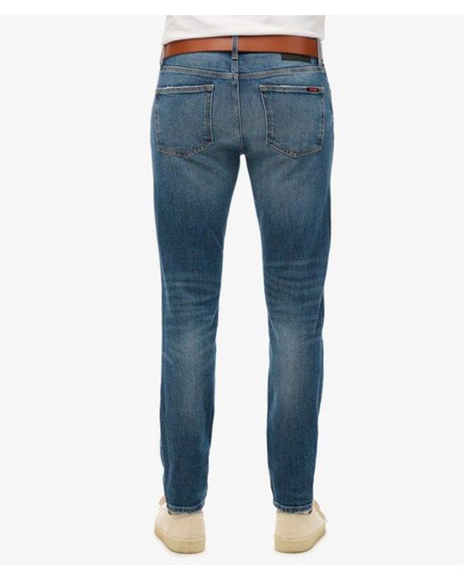 Superdry Blue Organic Cotton Vintage Slim Jeans Size: 28/32 for men