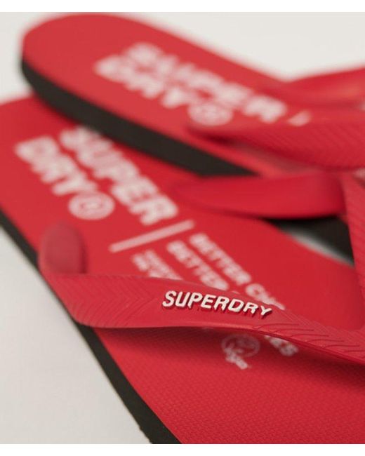 Superdry Studios Flip Flops Red for men