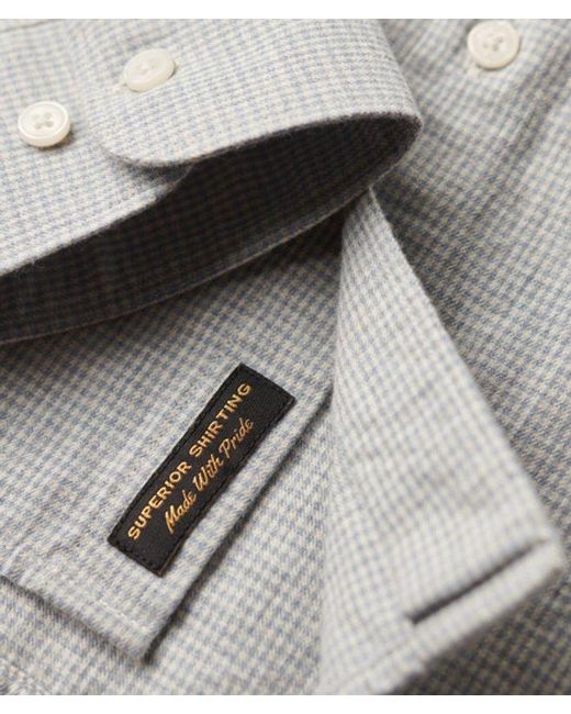 Superdry Gray & Co Long Sleeve Cotton Smart Shirt for men