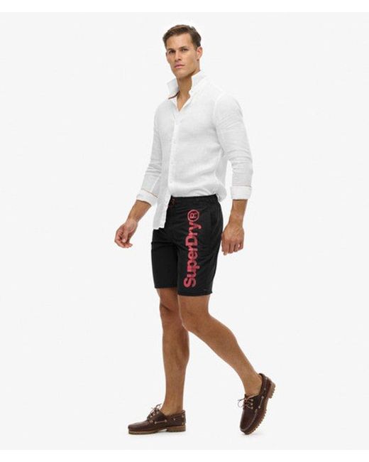 Homme Short De Bain Classique Taille Superdry pour homme en coloris White