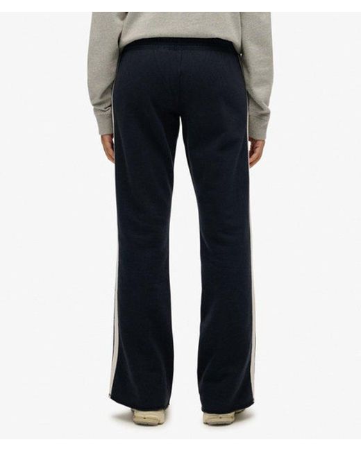 Superdry Blue & Co Athletic Stripe Flare joggers