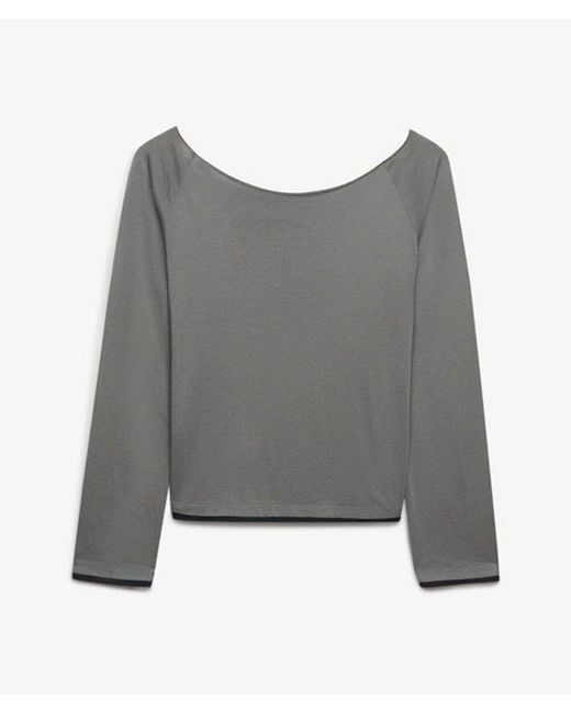 Superdry Gray Bench X & Co Bench Fitted Long Sleeve Layer Top