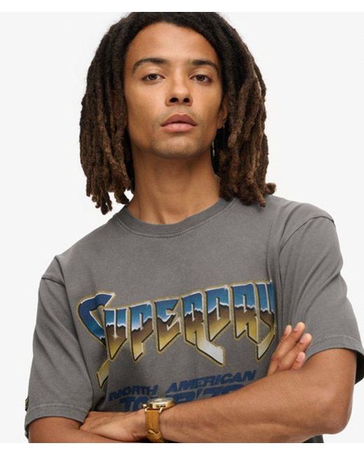 Superdry Gray & Co 70s Rock Graphic Band T-shirt for men
