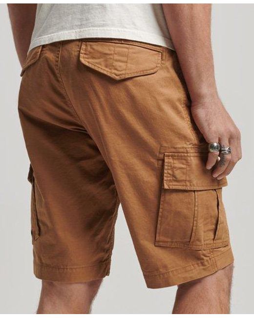 Superdry Organic Cotton Core Cargo Shorts Brown for men