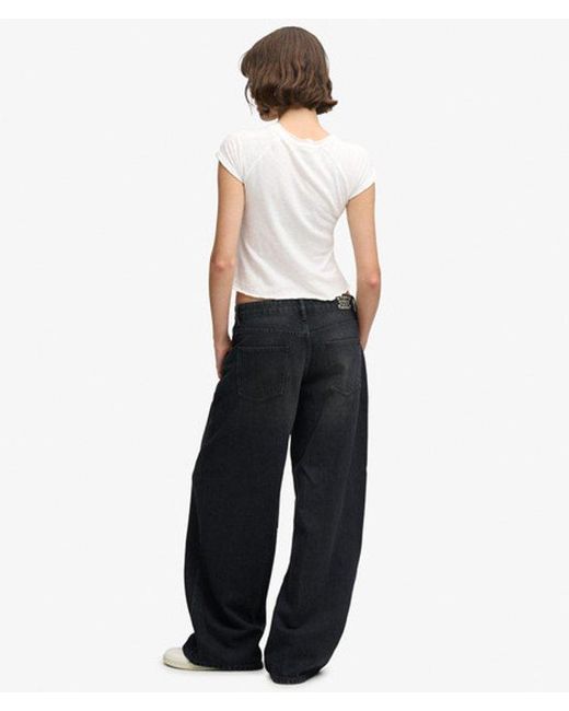 Superdry White & Co Mid Rise baggy Jeans