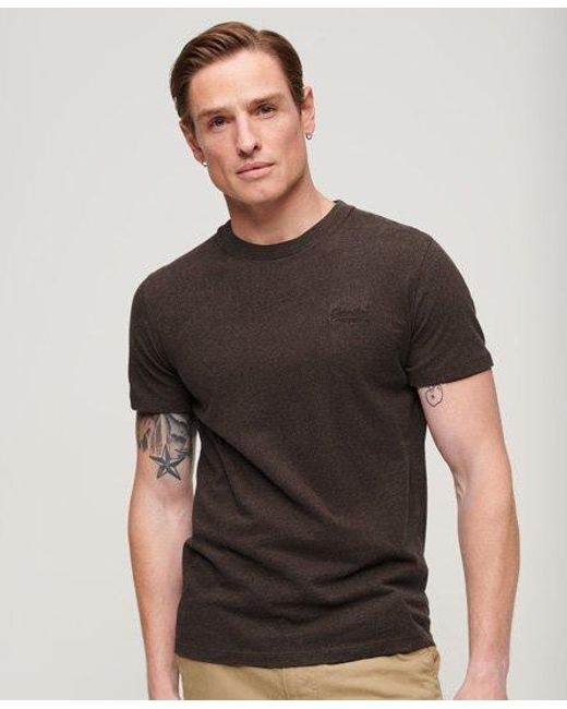 T-shirt essential logo en coton bio Superdry pour homme en coloris Gray