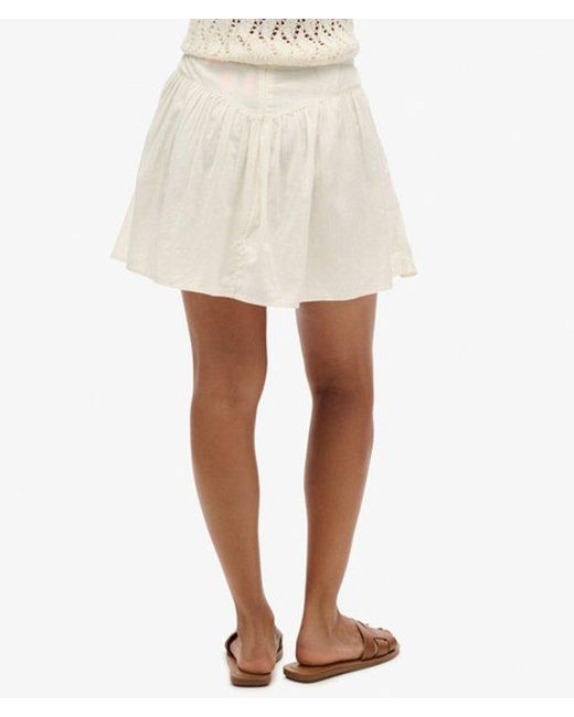 Superdry White & Co Fully Lined Lace Trim Mini Skirt