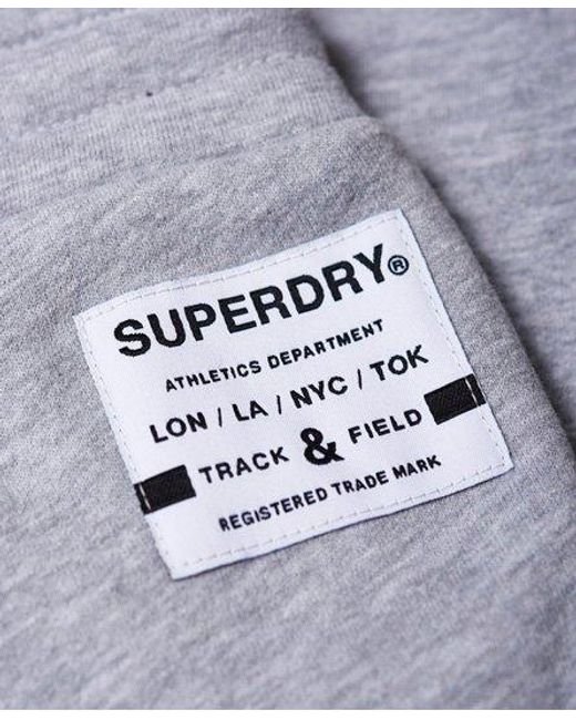Superdry White Track & Field Joggers Mid Marl