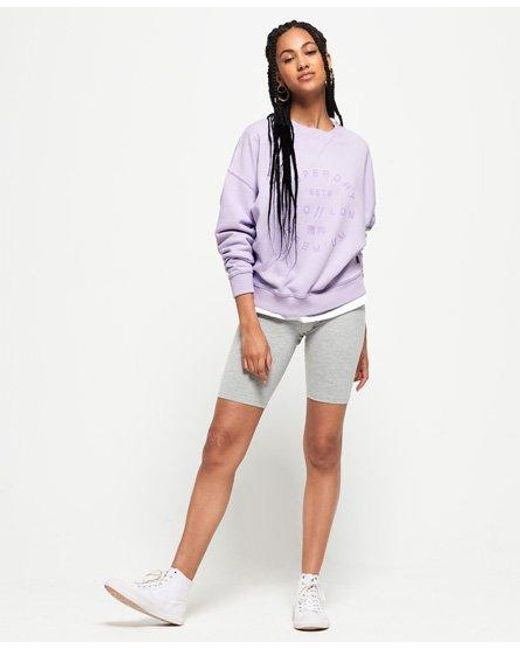 Superdry Purple Freya Crew Sweatshirt Soft Lilac