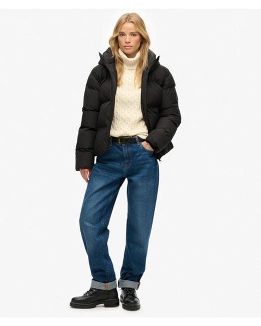 Superdry Blue City Boxy Puffer Jacket