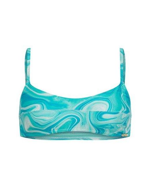 Superdry Blue Print Bralette Bikini Top