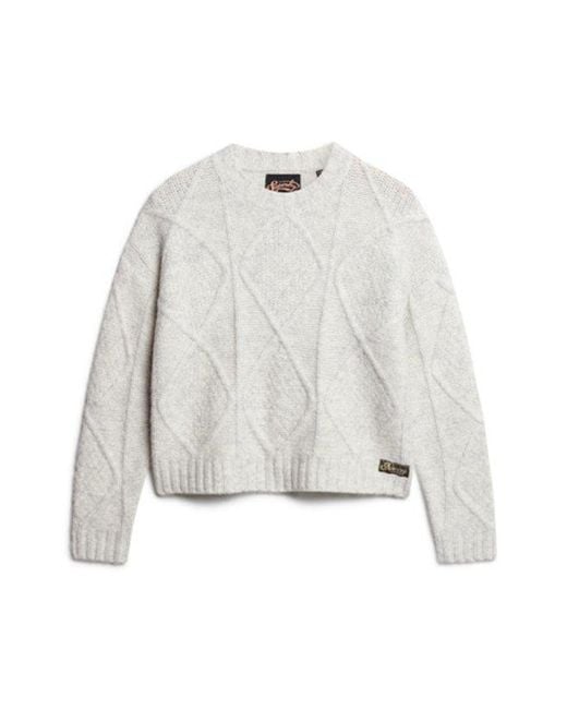 Superdry White & Co Chunky Cable Knit Jumper