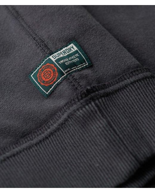 Superdry Gray & Co Classic Embroidered Logo Vintage Athletic Henley Jumper for men