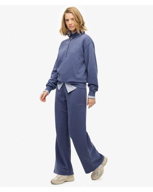 Superdry Blue & Co Athletic Essentials Logo Garment Dyed joggers