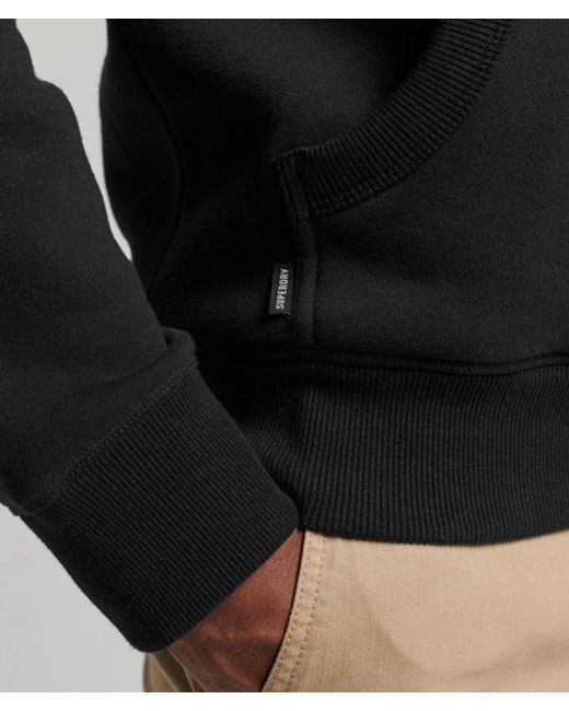 Superdry Black & Co Organic Cotton Essential Logo Hoodie for men
