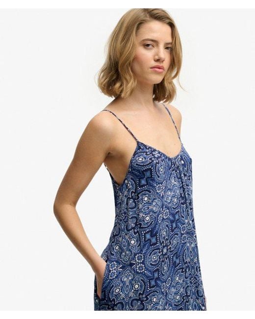 Superdry Blue & Co Cami Maxi Dress