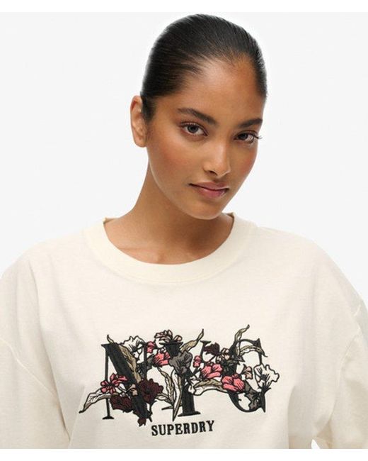 Superdry White & Co Night Garden Oversized T-shirt
