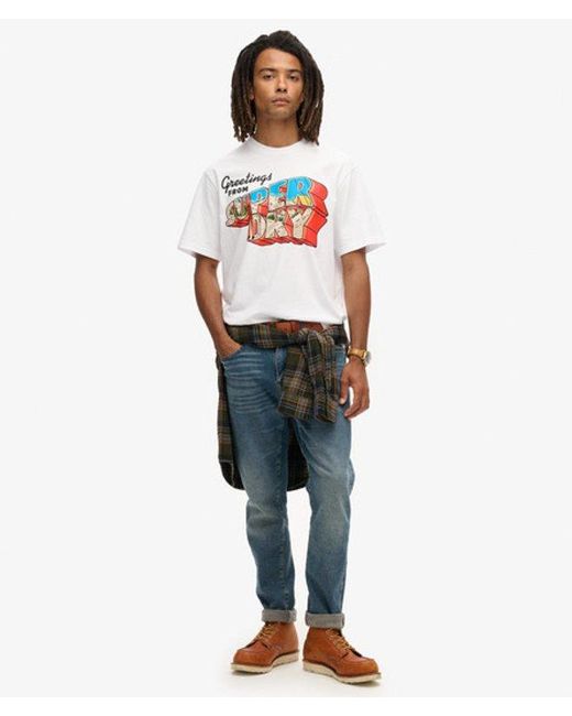 Superdry White & Co Travel Postcard Graphic T-shirt for men