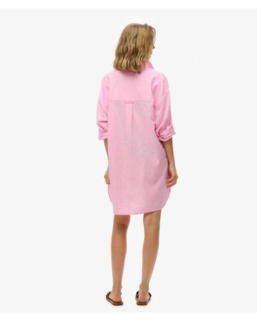 Superdry Pink & Co Ibiza Long Beach Shirt