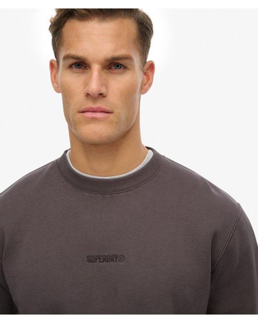 Superdry Gray & Co Micro Logo Crew Sweatshirt for men