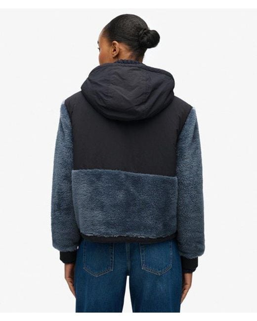 Superdry Black Super Soft Hybrid Full Zip Jacket