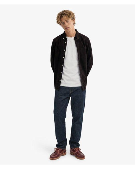 Superdry Black & Co Classic Needle Cord Shirt for men