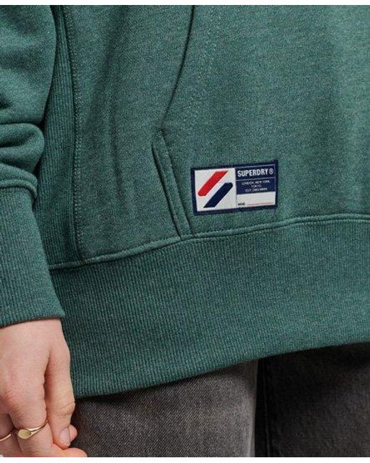 Superdry Green Code Applique Oversized Hoodie Enamel Marl