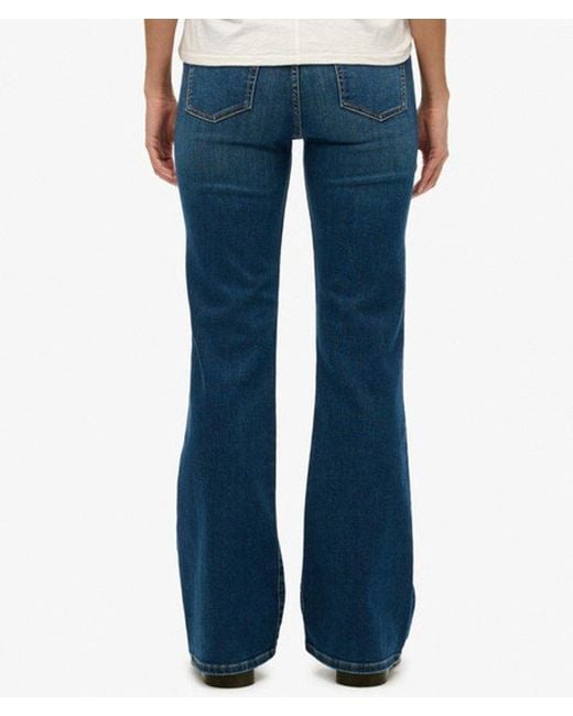 Superdry Blue & Co Organic Cotton High Rise Flare Jeans