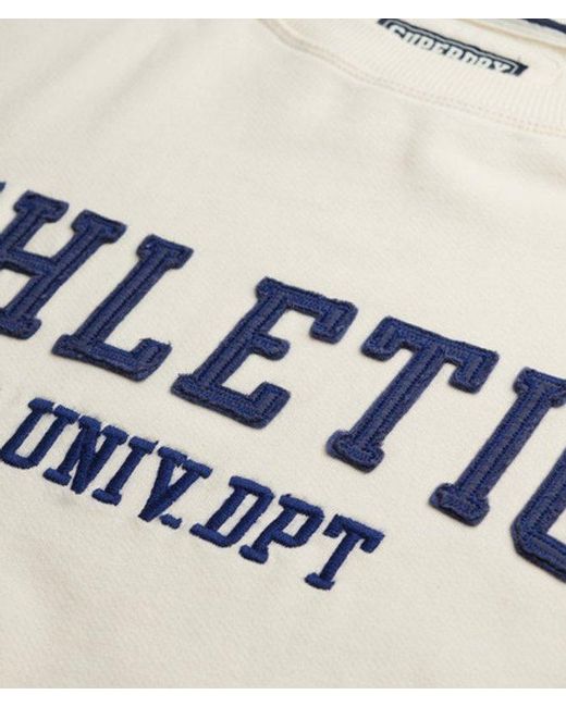Superdry White & Co Athletic Essentials Applique Crew Sweatshirt