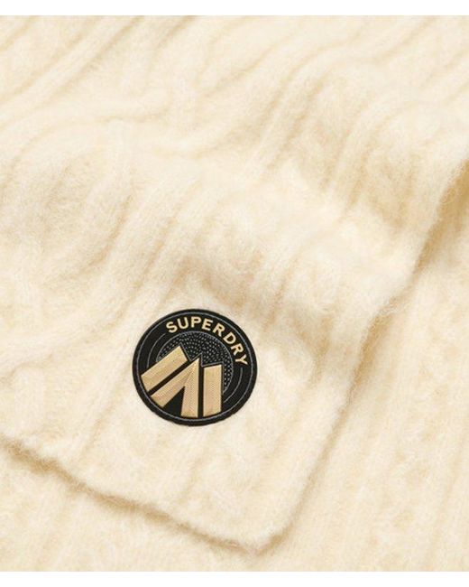Superdry Natural & Co Cable Luxe Knit Scarf