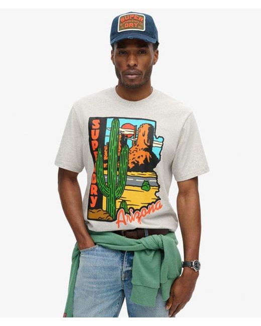 Superdry White & Co Travel Postcard Graphic T-shirt for men