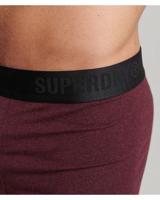 Superdry Red Organic Cotton Trunk Offset Double Pack for men