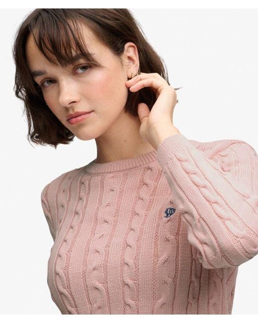 Superdry Blue & Co Essentials Cable Knit Jumper