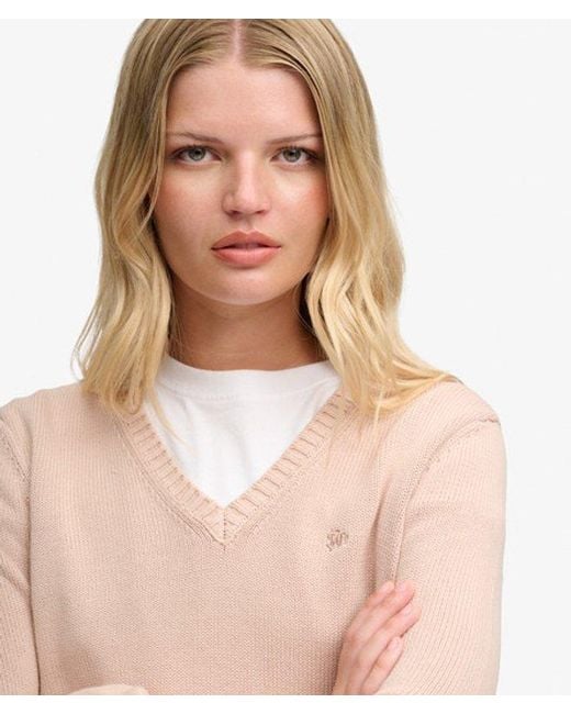 Superdry Natural & Co Washed V Neck Jumper