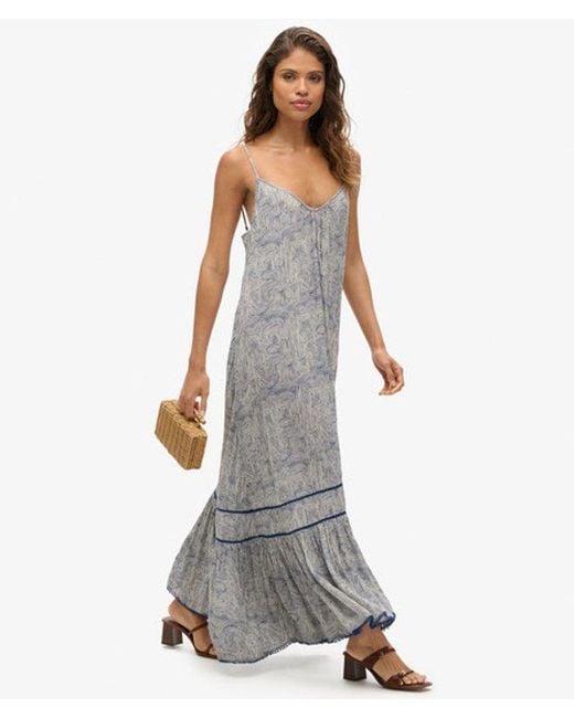 Superdry Gray & Co Long Cami Dress