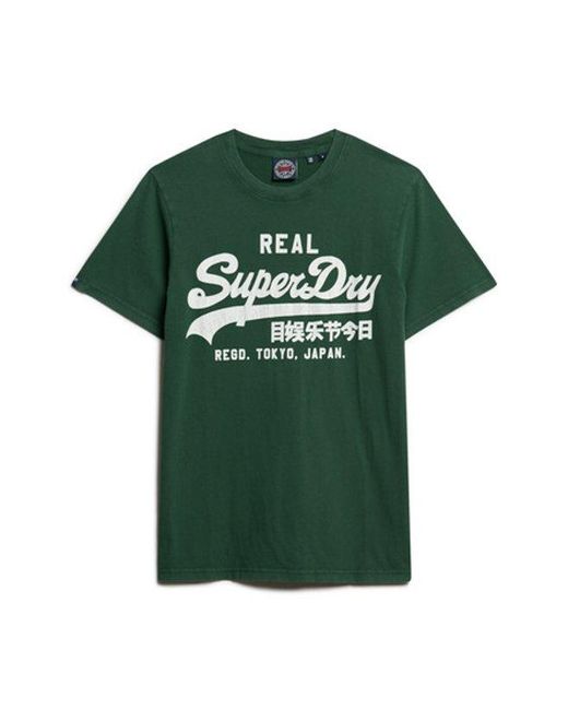 Superdry Green & Co Vintage Logo Graphic T-shirt for men