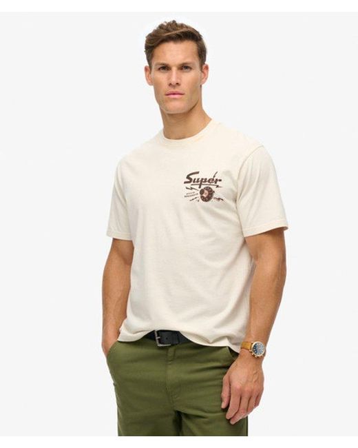 Superdry White & Co Lo-fi Punk Graphic Loose T-shirt for men