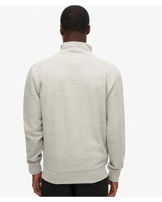 Superdry Gray & Co Essential Logo Henley Sweatshirt for men