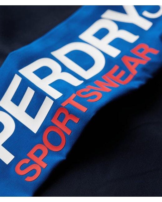 Superdry Blue & Co Sportswear Logo 19 Inch Recycled Boardshorts for men