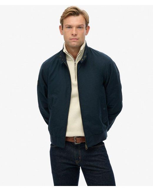 Superdry Blue Classic Harrington Jacket for men