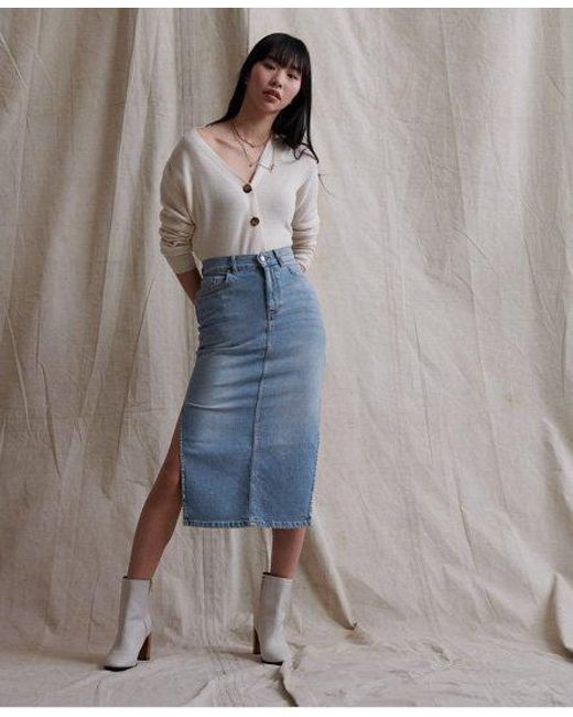midi skirt with side split