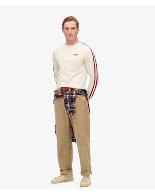 Superdry Natural & Co Essential Logo Retro Long Sleeve Top for men