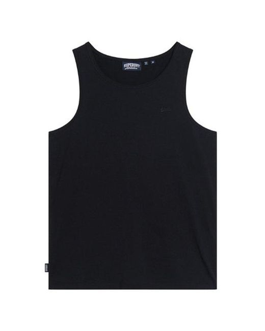 Superdry Black & Co Classic Essential Logo Vest Top for men