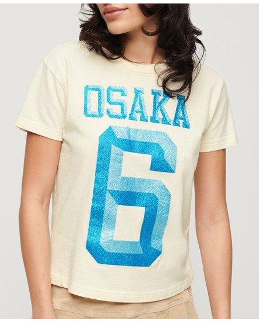 Superdry Blue Osaka 6 Embellished 90s T-shirt