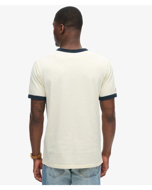 Superdry Natural & Co Core Logo Ringer Workwear Graphic T-shirt for men