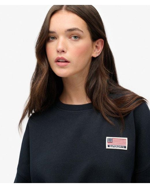 Superdry Blue & Co Athletic Essentials Relaxed Crew Sweatshirt