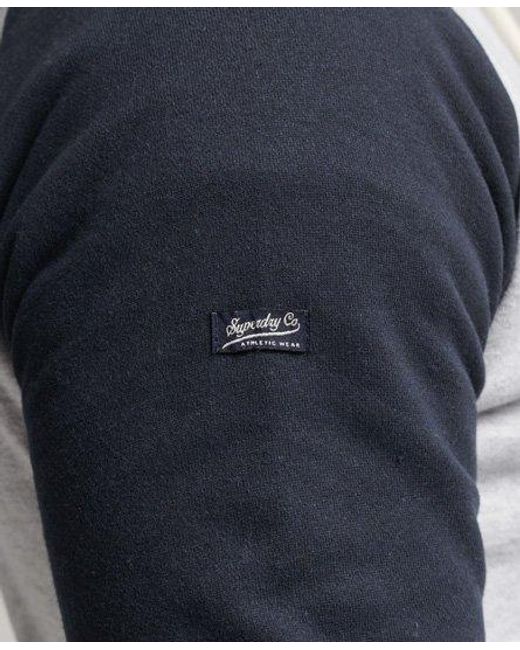 Superdry Gray Scripted College Hoodie Flake Marl for men